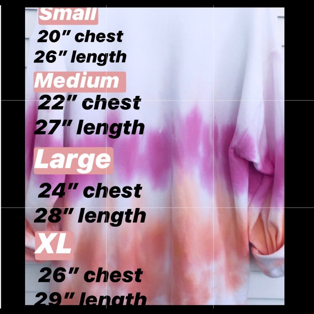 Tie Dye Custom Made Pullover Fleece Crewneck NEW - Picture 8 of 8